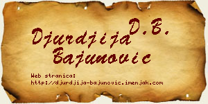 Đurđija Bajunović vizit kartica